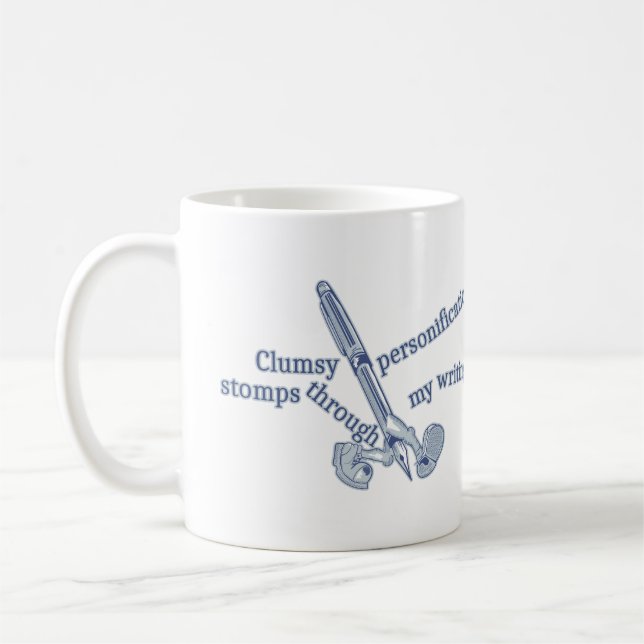 Personification Funny Creative Writing Coffee Mug (Left)