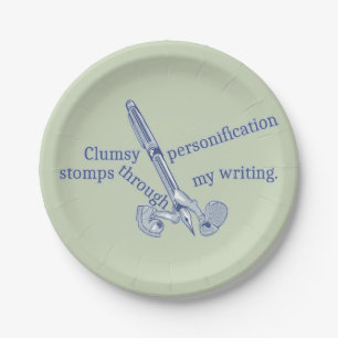Personification Funny Creative Writing Paper Plate