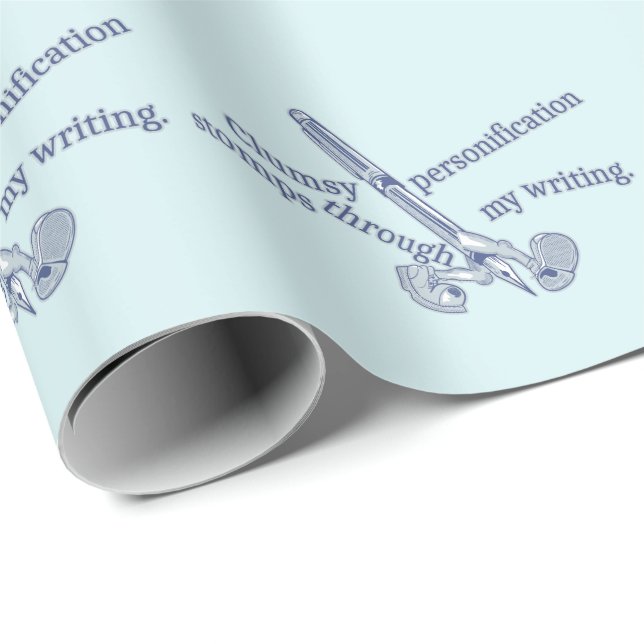Personification Funny Creative Writing Wrapping Paper (Roll Corner)