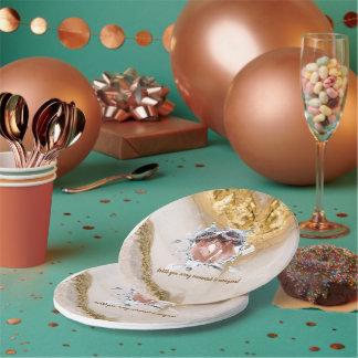 PERSONILIZE TEXT AND PICTURE  PAPER PLATE