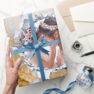 PERSONILIZE TEXT AND PICTURE  WRAPPING PAPER