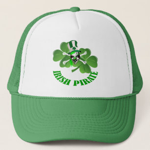 Personlalized  Irish pirate St Patrick's day Trucker Hat
