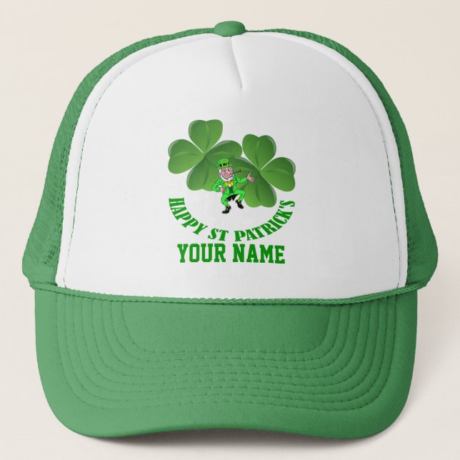 Personlalized  Irish St Patrick's day Trucker Hat (Front)