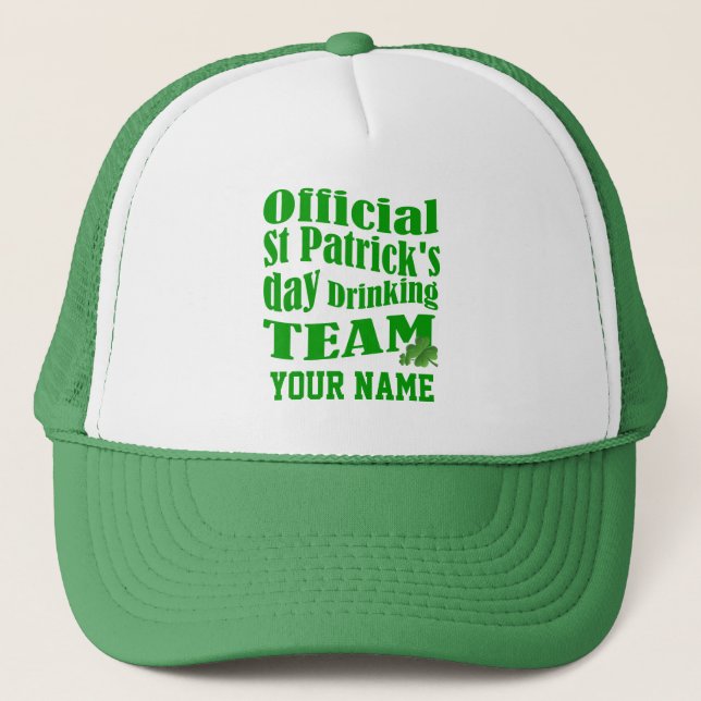 Personlalized  Irish St Patrick's day Trucker Hat (Front)