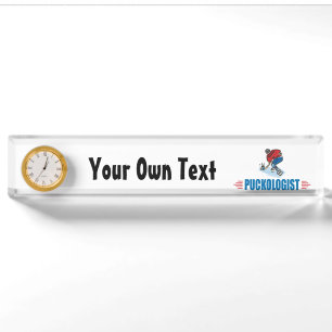 Personlized Ice Hockey Nameplate