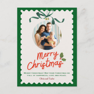 Personlized Merry Christmas Photo Card