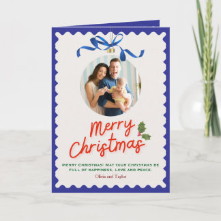 Personlized Merry Christmas Photo Card