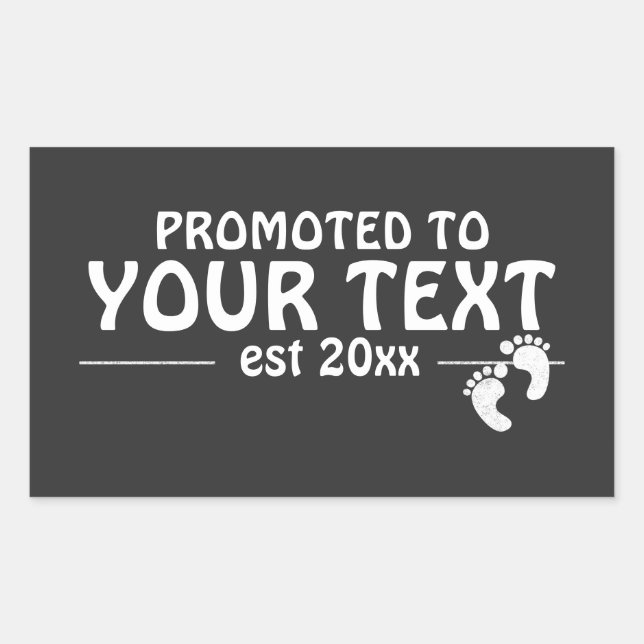 Personlized Promoted to daddy mommy grandpa family Sticker (Front)