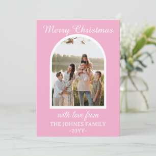 Personlized Purple Merry Christmas Photo  Holiday Card
