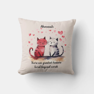 Personlized you are our greatest treasure  throw pillow
