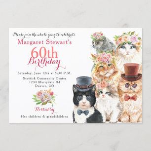 Personnages de chats Invitations Amoureux de les c