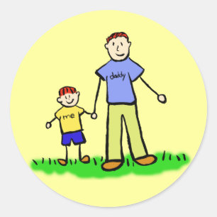 Personnages de famille père et fils Stickers perso