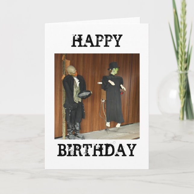 Personnages d'horreur Bonne carte d'anniversaire (Devant)