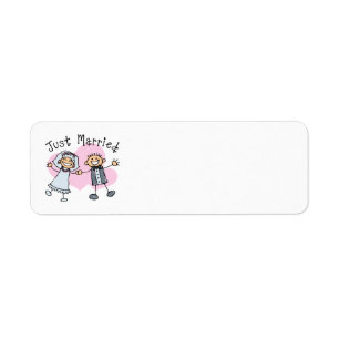 Personnages en allumettes mariés