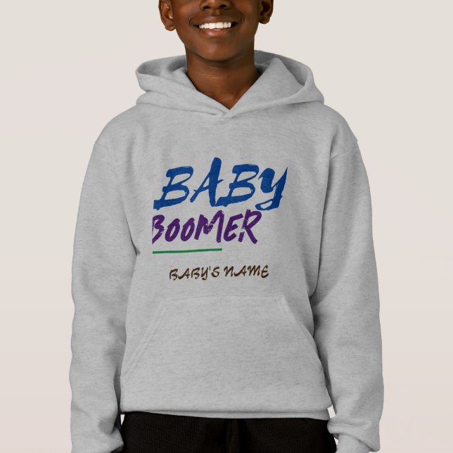 Personnalisable Baby Boomer Nom Design Grand (Devant)
