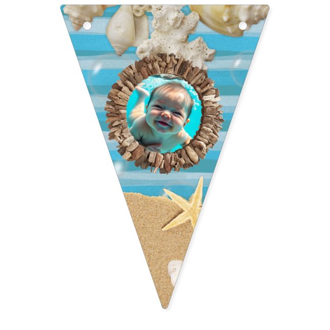 Personnalisable Bannière de Bunting Anniversaire (Premier drapeau)