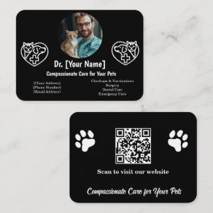 Personnalisable Carte de visite vétérinaire avec p