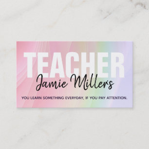 Personnalisable Cartes de visite d'enseignant Rain