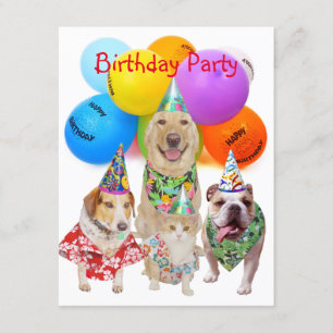 Personnalisable Dogs Funny Invitation de la fête d