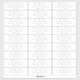 Personnalisable Elegant Wedding Étiquettes de adre