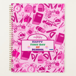 Personnalisable en rose girly Retour au Motif scol