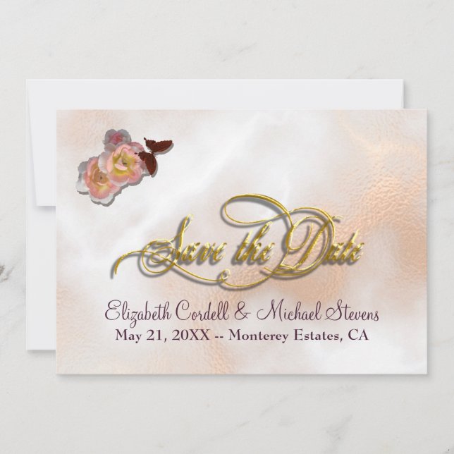 Personnalisable Enregistrer la carte mariage date (Devant)