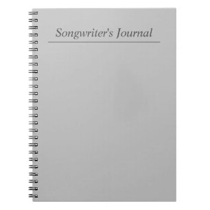 Personnalisable Grey Songwriter's Journal
