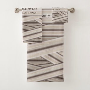 Personnalisable Halloween Mummy Stripes Nom de fam