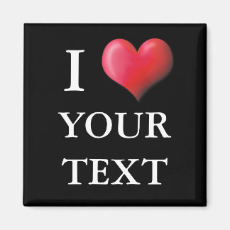 Personnalisable I Heart Magnet 0004