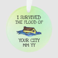 Personnalisable j'ai survécu au vert inondation