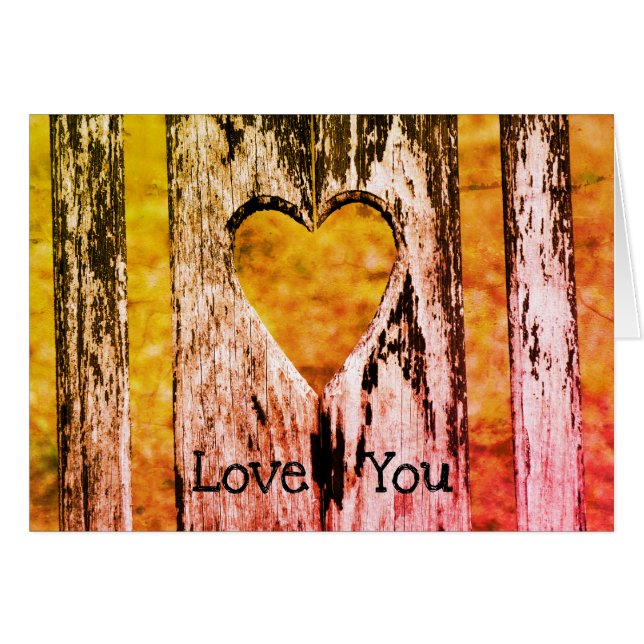 Personnalisable "Love You" Chaise en bois Retour (Devant horizontal)
