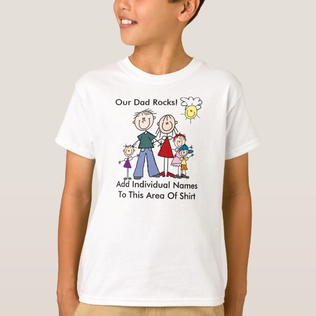 Personnalisable notre papa bascule le T-shirt (Devant)