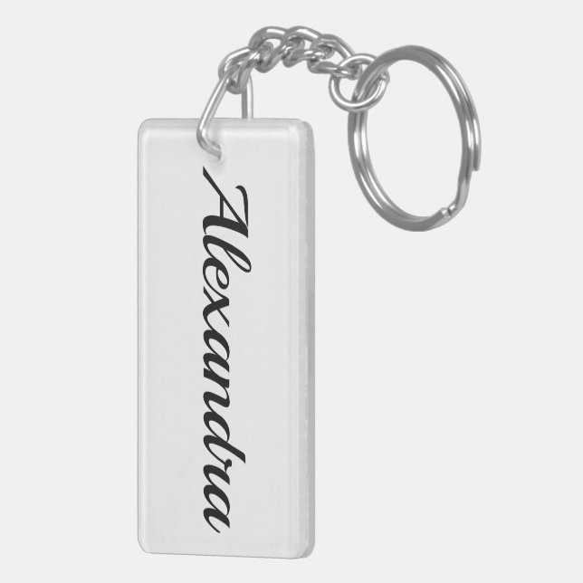 personnalisable prénom Alexandra noir et blanc (Dos droit)