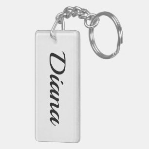 personnalisable prénom Diana noir blanc