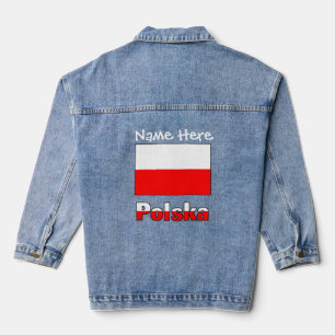 Personnalisation blanche Polska et drapeau polonai