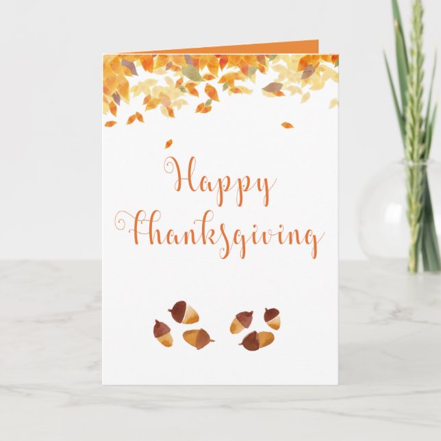 personnalisation de la carte bon thanksgiving (Devant)