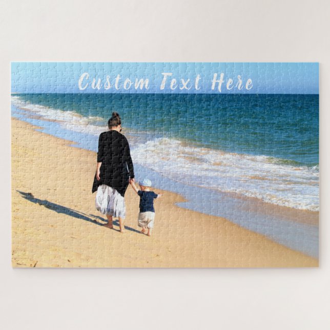 Personnalisation de votre puzzle photo avec texte  (Horizontal)