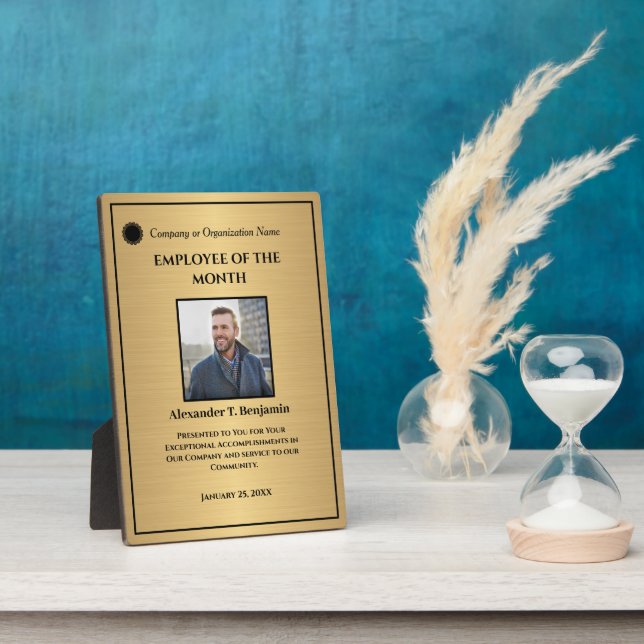 Personnalisation des bourses d'employé Plaque phot (Côté)