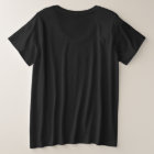 Personnalisation féminine plus taille T-Shirt noir