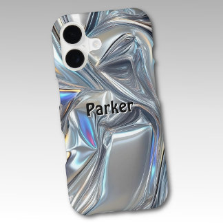 Personnalisé 11 - 17, motif métallisé chrome iride