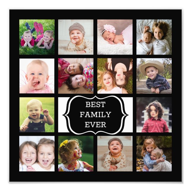Personnalisé 14 Collage photo meilleure famille ja (Devant)
