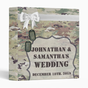 Personnalisé 1" Mariage Classeur armée OCP Camo Un