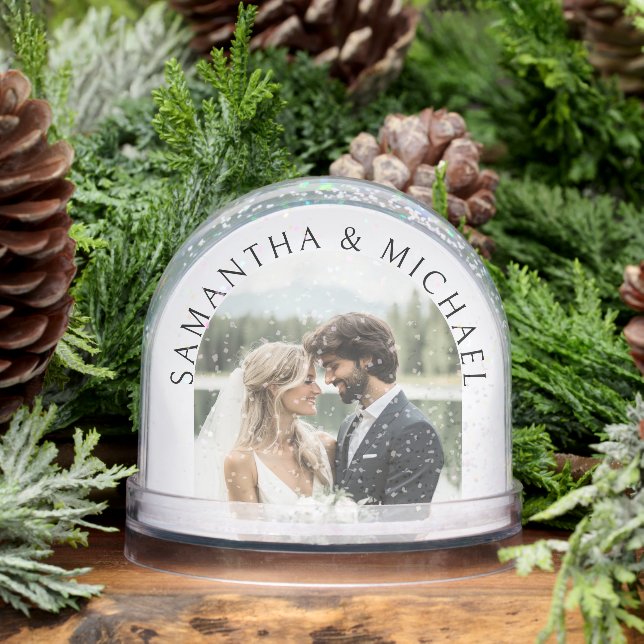 Personnalisé 2 Photos Noms Mariage Keepsaké (Hiver)