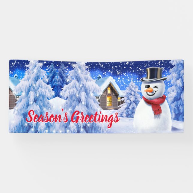 Personnalisé 6' x 2,5'' Vidéo de Noël Bannière (Horizontal)
