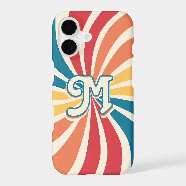 Personnalisé 70s Retro Sunburst Multi-Couleurs (Verso)