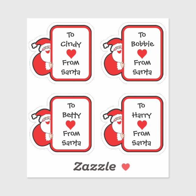 Personnalisé À Partir De Stickers Père Noël (Feuille)