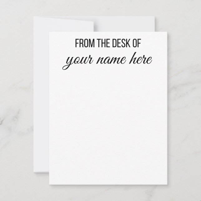 Personnalisé à partir du bureau des Cartes pour no (Devant)