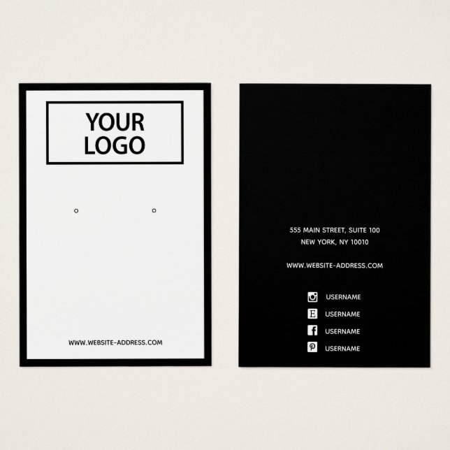 Personnalisé Ajouter Logo Écran de bijoux à oreill (Devant & derrière)