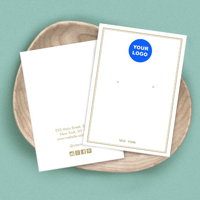 Personnalisé Ajouter Logo Écran de bijoux à oreill (Créateur téléchargé)