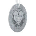 Personnalisé Ange Heart and Wings Memorial